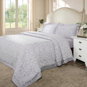 Duvet Cover with Pillow Case Purple 100% Cotton Imperio