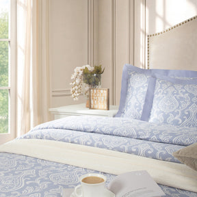 Duvet Cover with Pillow Case Blue 100% Cotton Imperio