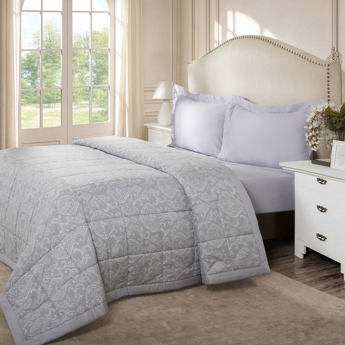 Quilt/Quilted Bed Cover Purple Imperio