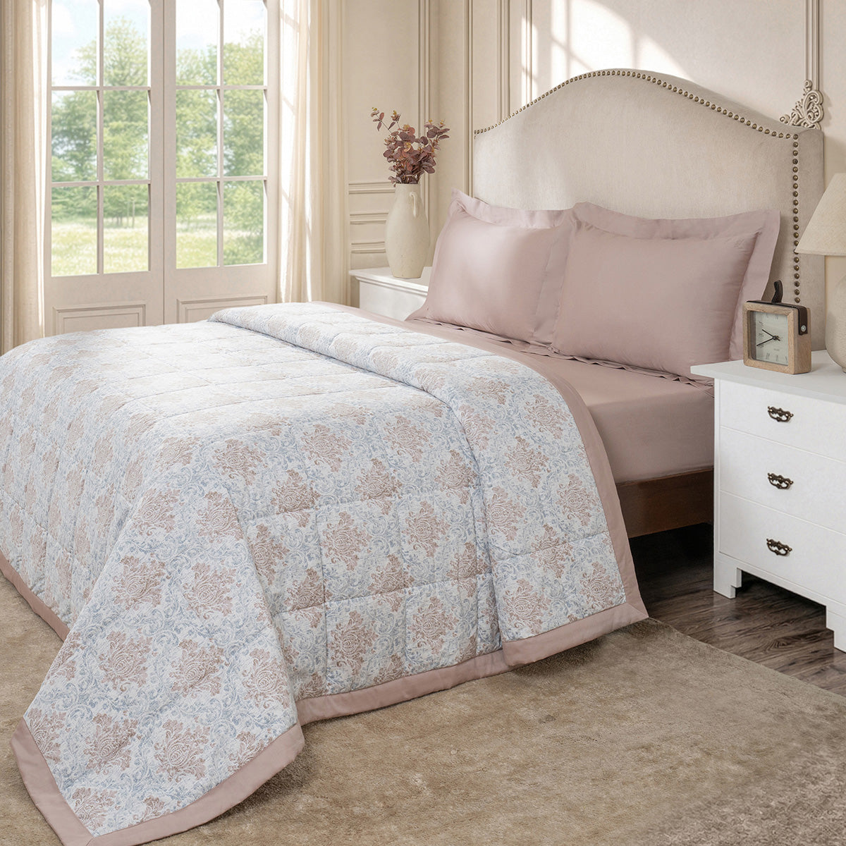 Quilt/Quilted Bed Cover Tan Montclair
