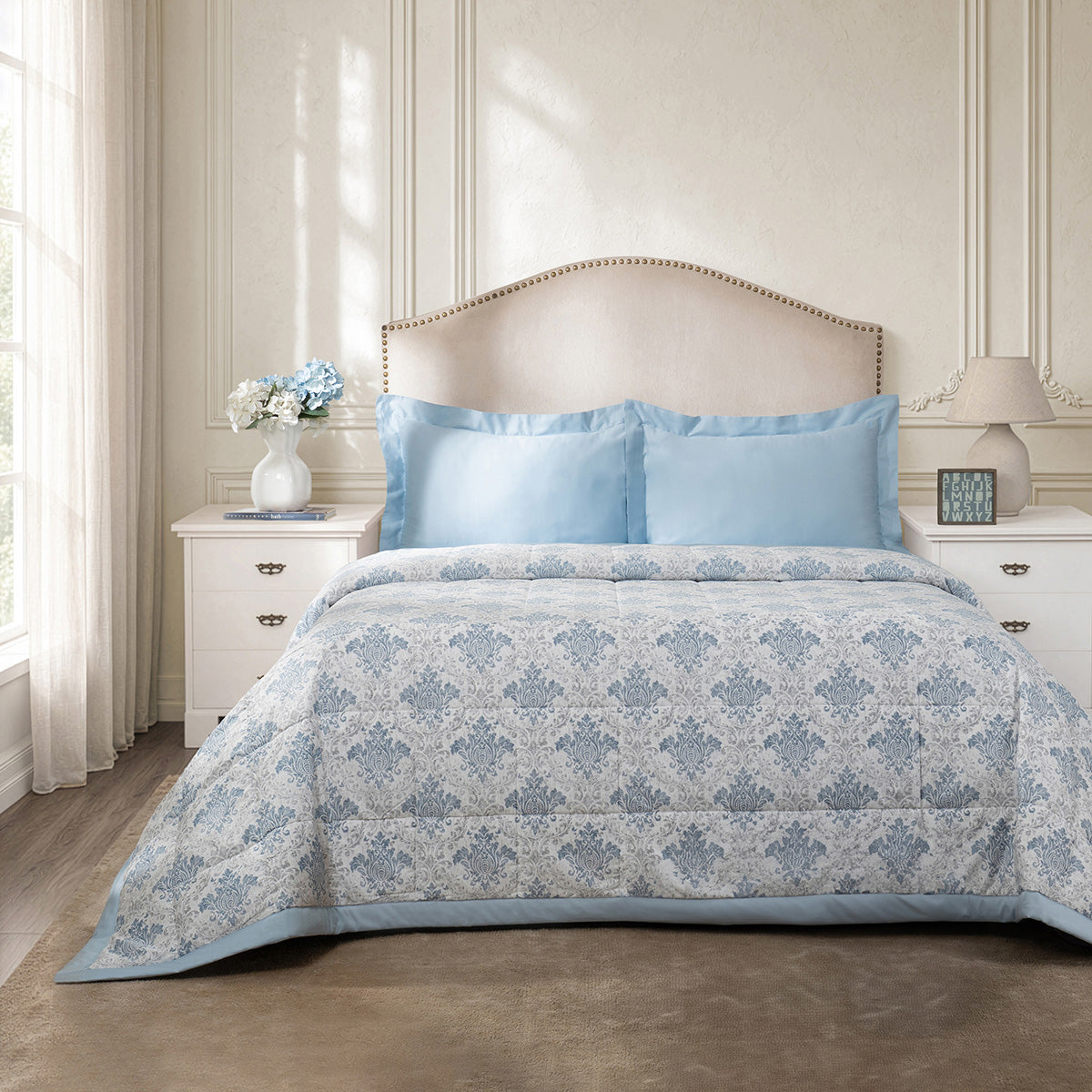 Quilt/Quilted Bed Cover Blue Montclair