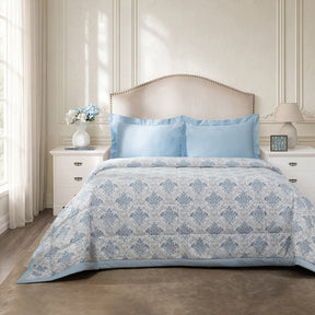 Quilt/Quilted Bed Cover Blue Montclair