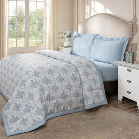 Quilt/Quilted Bed Cover Blue Montclair