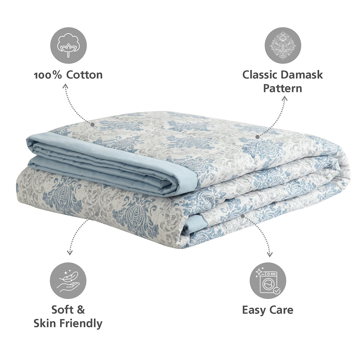 Quilt/Quilted Bed Cover Blue Montclair