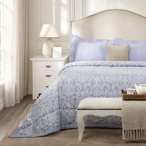 6 Pcs Quilt/Quilted Bed Cover Set Blue Imperio