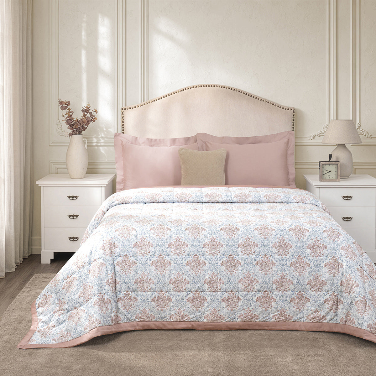 6 Pcs Quilt/Quilted Bed Cover Set Tan Montclair