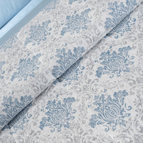 6 Pcs Quilt/Quilted Bed Cover Set Blue Montclair