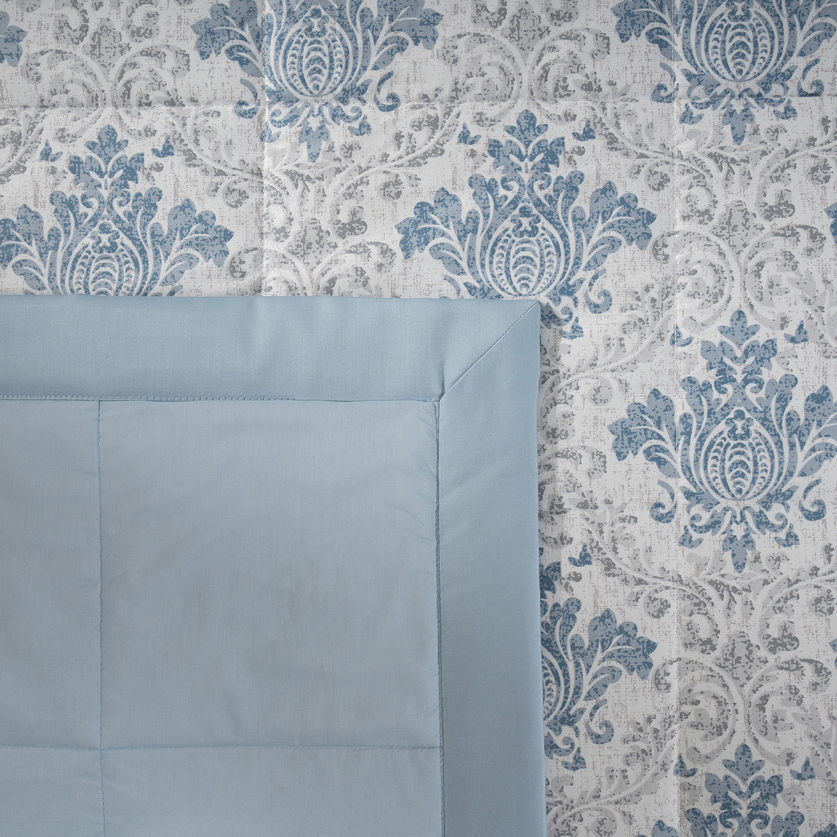 6 Pcs Quilt/Quilted Bed Cover Set Blue Montclair