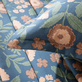 Bedsheet with Pillow Case 100% Cotton Verdant Heritage Garden Teal