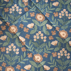 Quilt 100% Cotton Shell Verdant Heritage Garden Teal