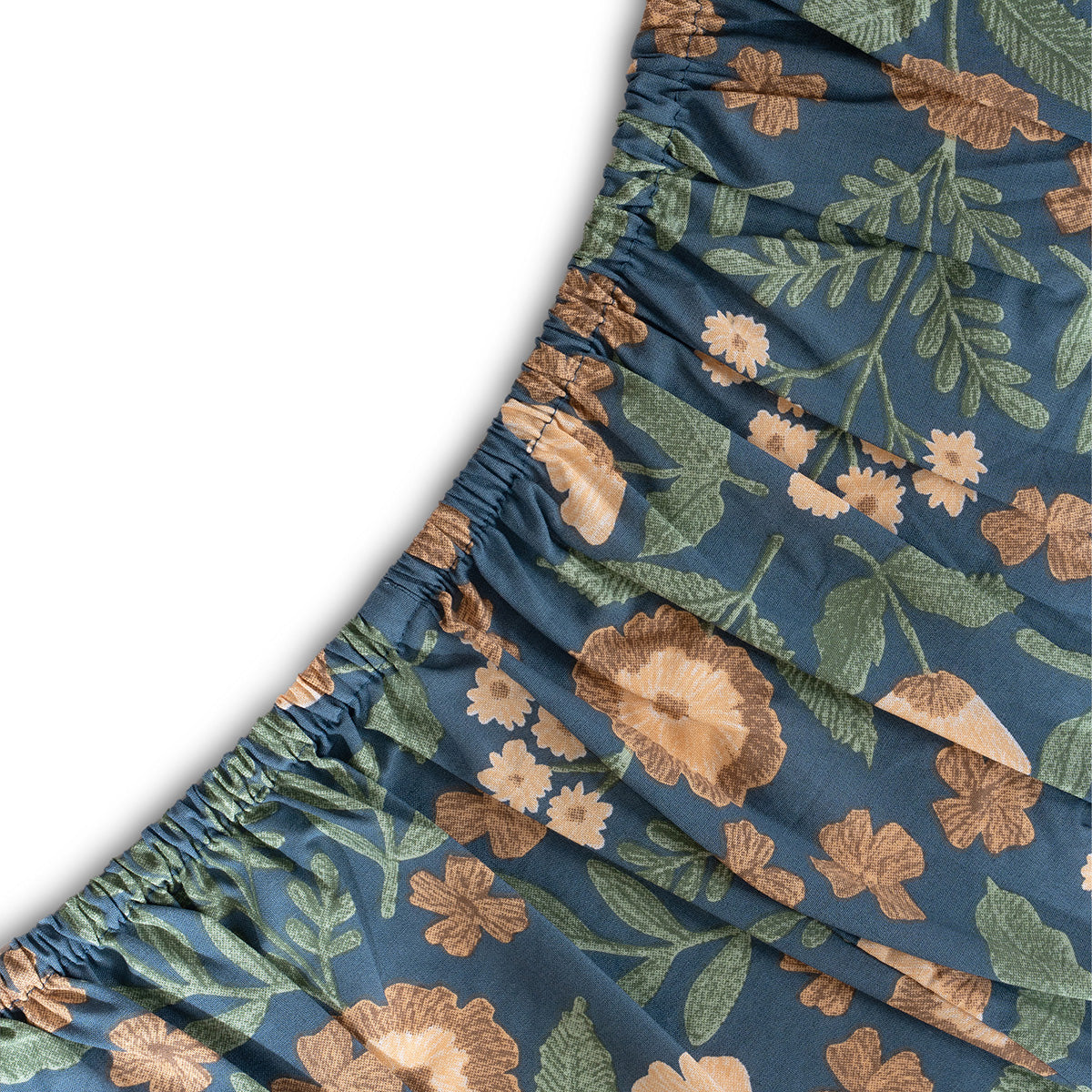 Fitted Sheet with Pillow Case 100% Cotton Verdant Heritage Garden Teal
