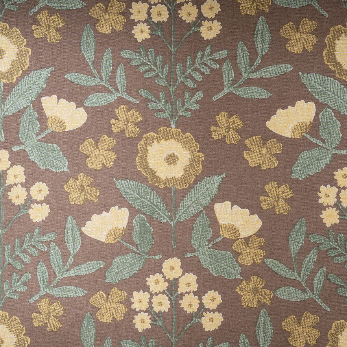 Bedsheet with Pillow Case 100% Cotton Verdant Heritage Garden Rustic Brown