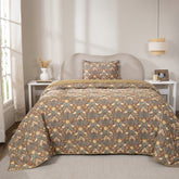Quilt 100% Cotton Shell Verdant Heritage Garden Rustic Brown