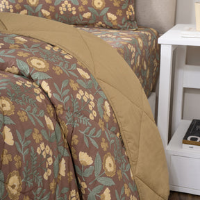 Quilt 100% Cotton Shell Verdant Heritage Garden Rustic Brown
