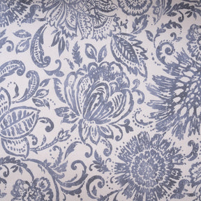 Fitted Sheet with Pillow Case 100% Cotton Brushed Jacobean Heritage Garden Dark Denim