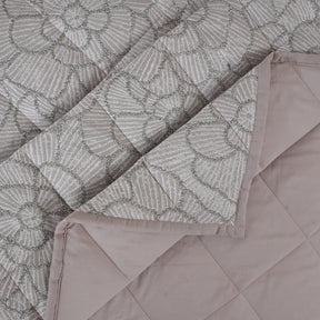 Hermosa Botanic Bloom Florique 4Pcs Beige Quilt Set