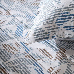 Bedsheet with Pillow Case 100% Cotton Silvane Heritage Garden Pearl Blue
