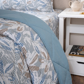 Quilt Set 4 Pcs Set Silvane Heritage Garden Pearl Blue