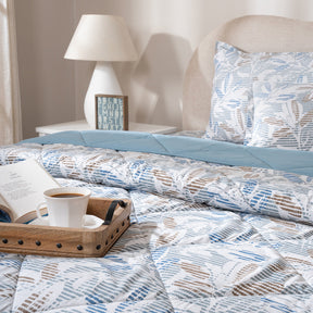 Quilt Set 4 Pcs Set Silvane Heritage Garden Pearl Blue