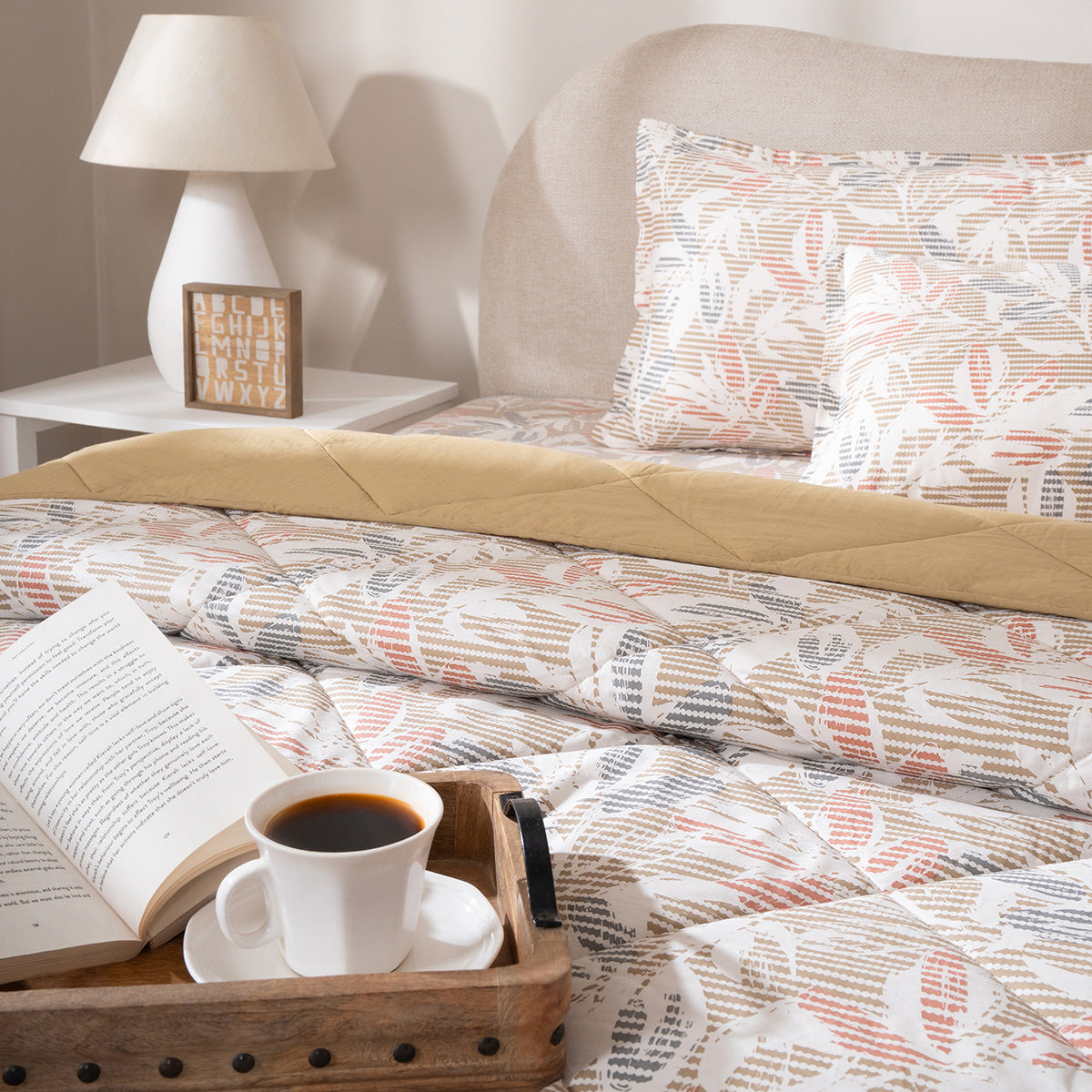 Quilt Set 4 Pcs Set Silvane Heritage Garden Sand