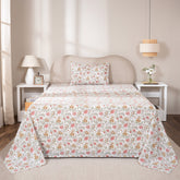 Bedsheet with Pillow Case 100% Cotton Elaria Heritage Garden Red