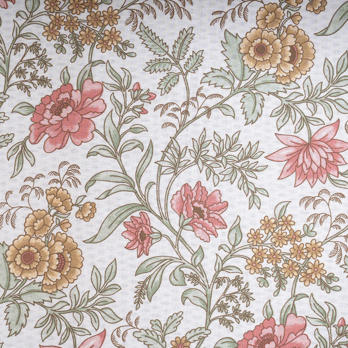 Bedsheet with Pillow Case 100% Cotton Elaria Heritage Garden Red