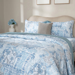 Bed Box Set 6 Pcs Set Ethereal Floral Heritage Garden Forever Blue