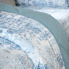 Bed Box Set 6 Pcs Set Ethereal Floral Heritage Garden Forever Blue