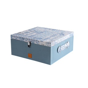 Bed Box Set 6 Pcs Set Ethereal Floral Heritage Garden Forever Blue