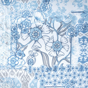 Duvet Cover with Pillow Case 100% Cotton Ethereal Floral Heritage Garden Forever Blue
