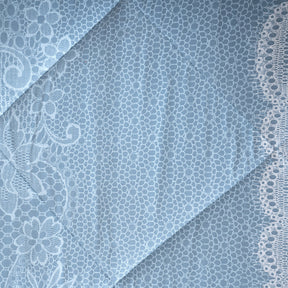 Quilt 110GSM 100% Cotton Shell Filigree Heritage Garden Provincial Blue