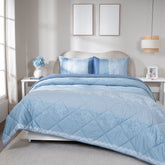 Quilt Set 4 Pcs Set Filigree Heritage Garden Provincial Blue