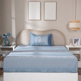 Fitted Sheet with Pillow Case 100% Cotton Filigree Heritage Garden Provincial Blue