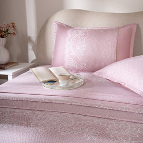 Bedsheet with Pillow Case 100% Cotton Filigree Heritage Garden Woodrose