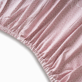 Fitted Sheet with Pillow Case 100% Cotton Filigree Heritage Garden Woodrose