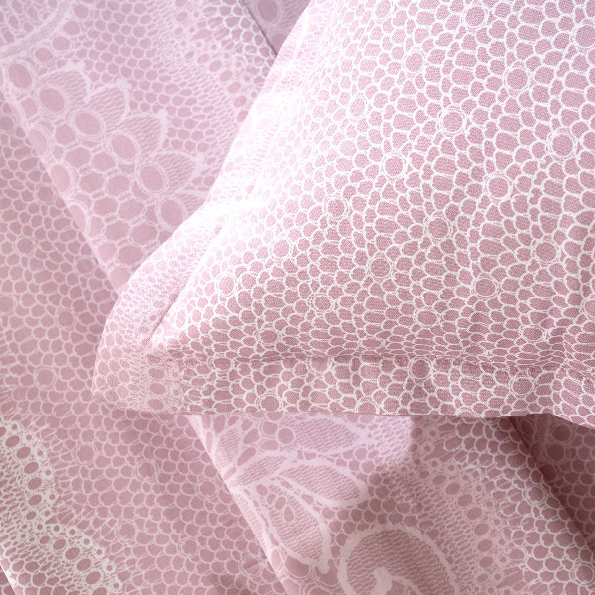 Fitted Sheet with Pillow Case 100% Cotton Filigree Heritage Garden Woodrose