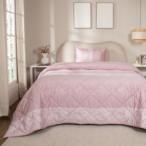 Quilt 300GSM 100% Cotton Shell Filigree Heritage Garden Woodrose