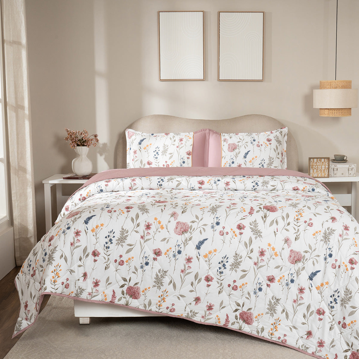 Quilt 100% Cotton Shell Rosellea Heritage Garden Old Rose