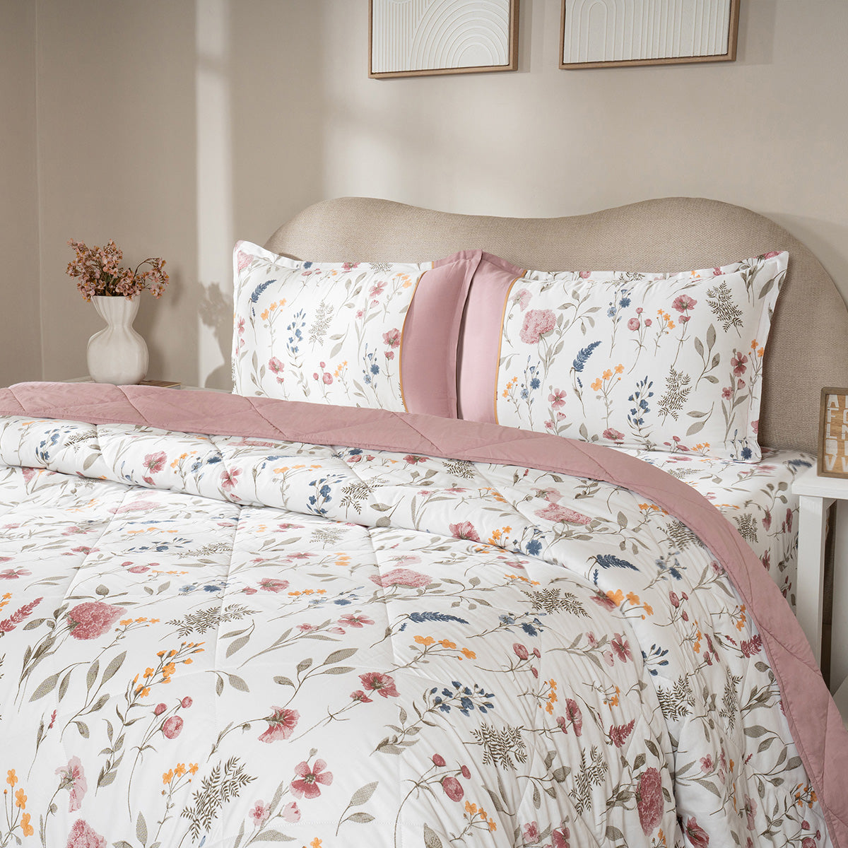 Quilt 100% Cotton Shell Rosellea Heritage Garden Old Rose