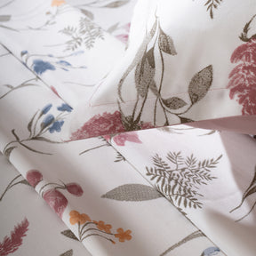 Bedsheet with Pillow Case 100% Cotton Rosellea Heritage Garden Old Rose