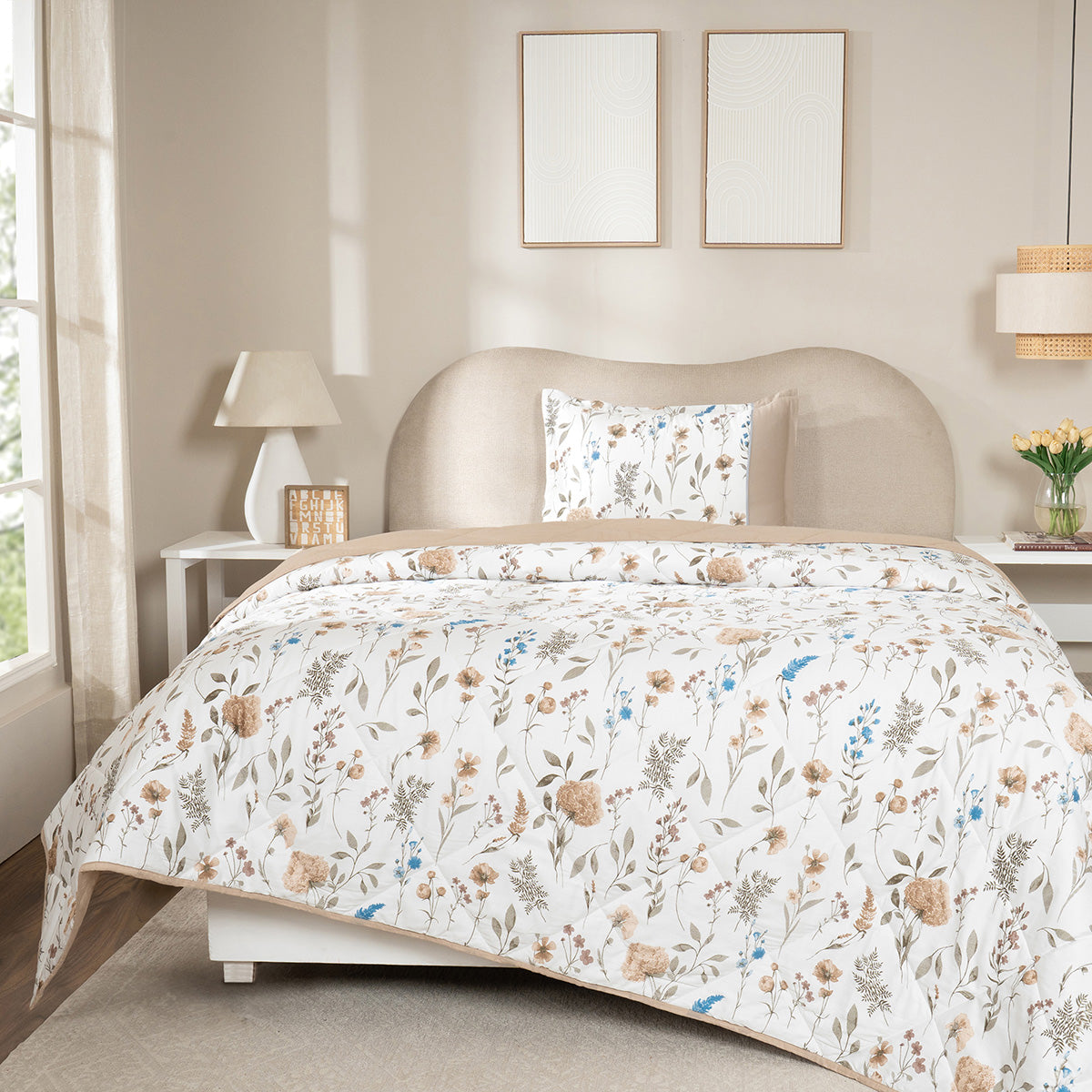 Quilt 100% Cotton Shell Rosellea Heritage Garden Marzipan