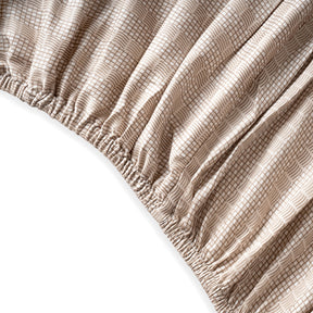 Fitted Sheet with Pillow Case 100% Cotton Tessaro Heritage Garden Beige