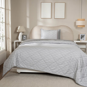 Quilt 100% Cotton Shell Tessaro Heritage Garden Grey