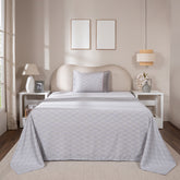 Bedsheet with Pillow Case 100% Cotton Tessaro Heritage Garden Grey