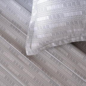 Fitted Sheet with Pillow Case 100% Cotton Tessaro Heritage Garden Grey