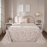 Bedsheet with Pillow Case 100% Cotton Stria Floral Heritage Garden Beige