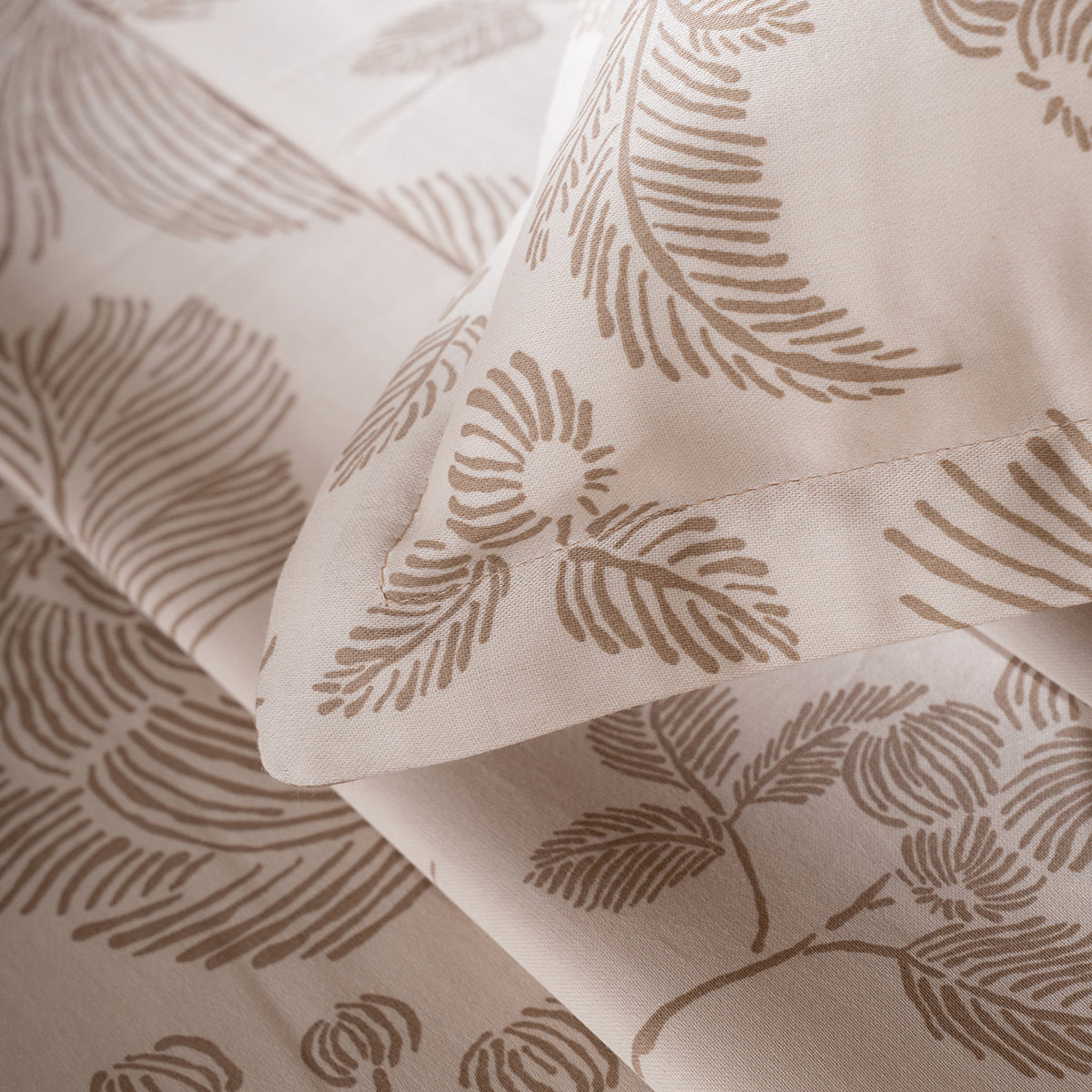 Bedsheet with Pillow Case 100% Cotton Stria Floral Heritage Garden Beige
