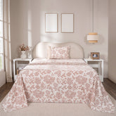 Bedsheet with Pillow Case 100% Cotton Stria Floral Heritage Garden Rust
