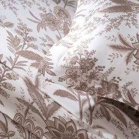 Bedsheet with Pillow Case 100% Cotton Griden Heritage Garden Beige