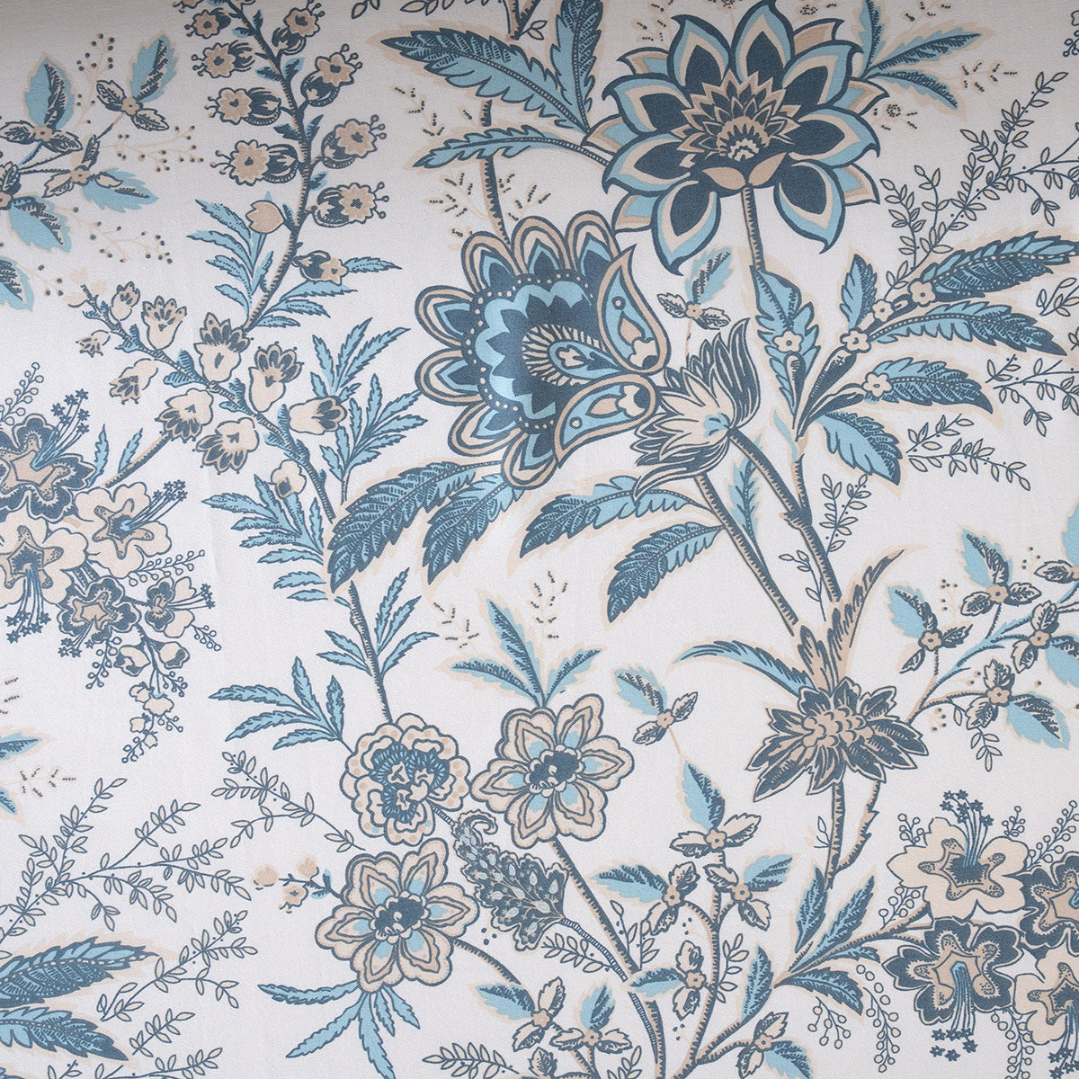 Bedsheet with Pillow Case 100% Cotton Griden Heritage Garden Blue